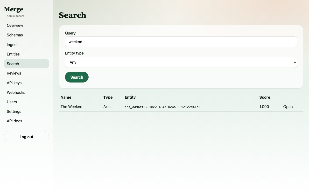 Search results
