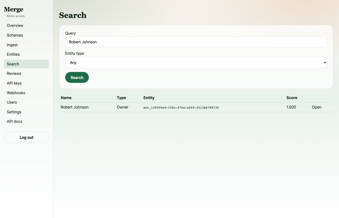 Search results